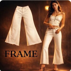 Frame Le Palazzo Crop Wide Leg  Jeans 32x28 Stretch Denim Like New without tags